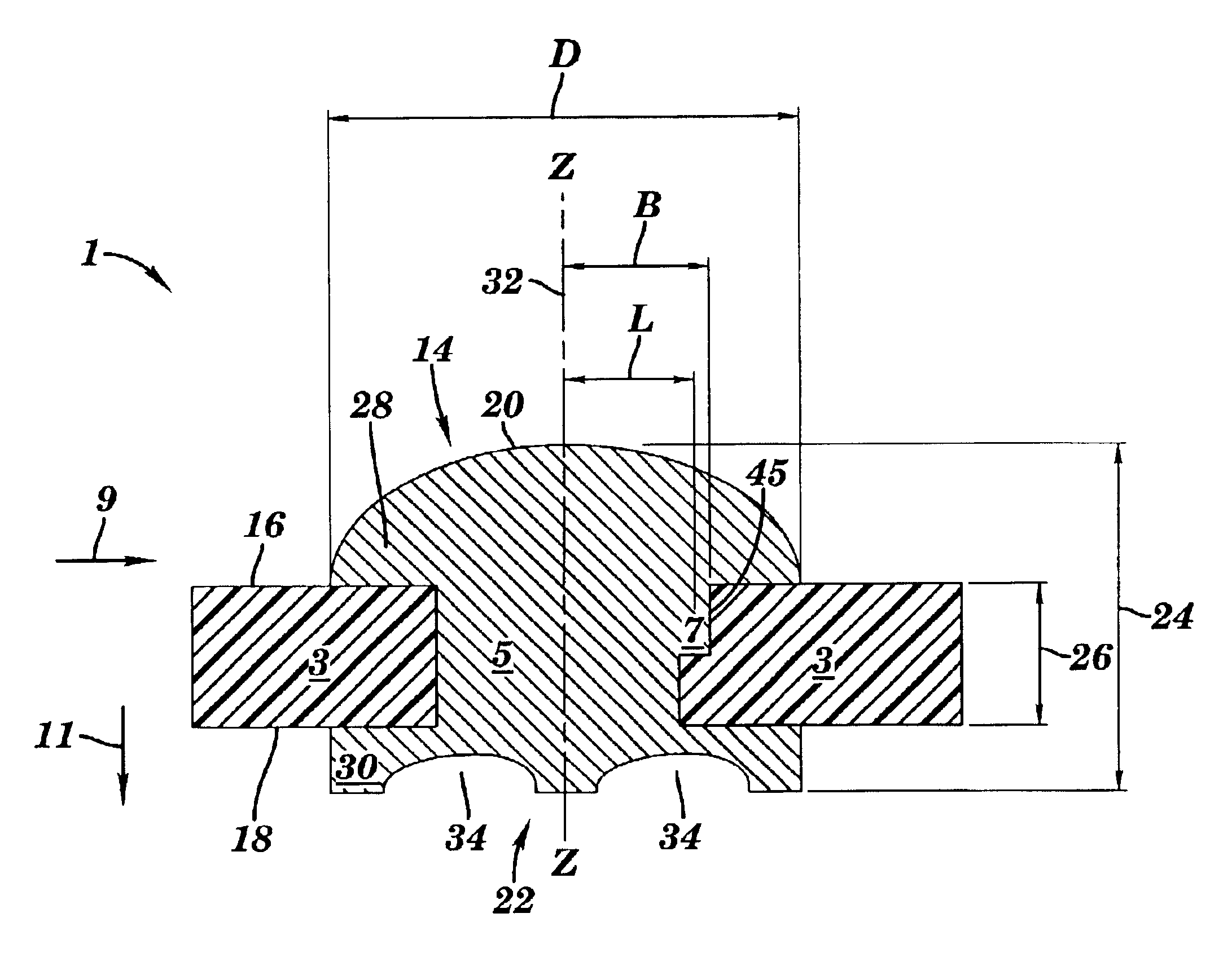 Membrane probe with anchored elements