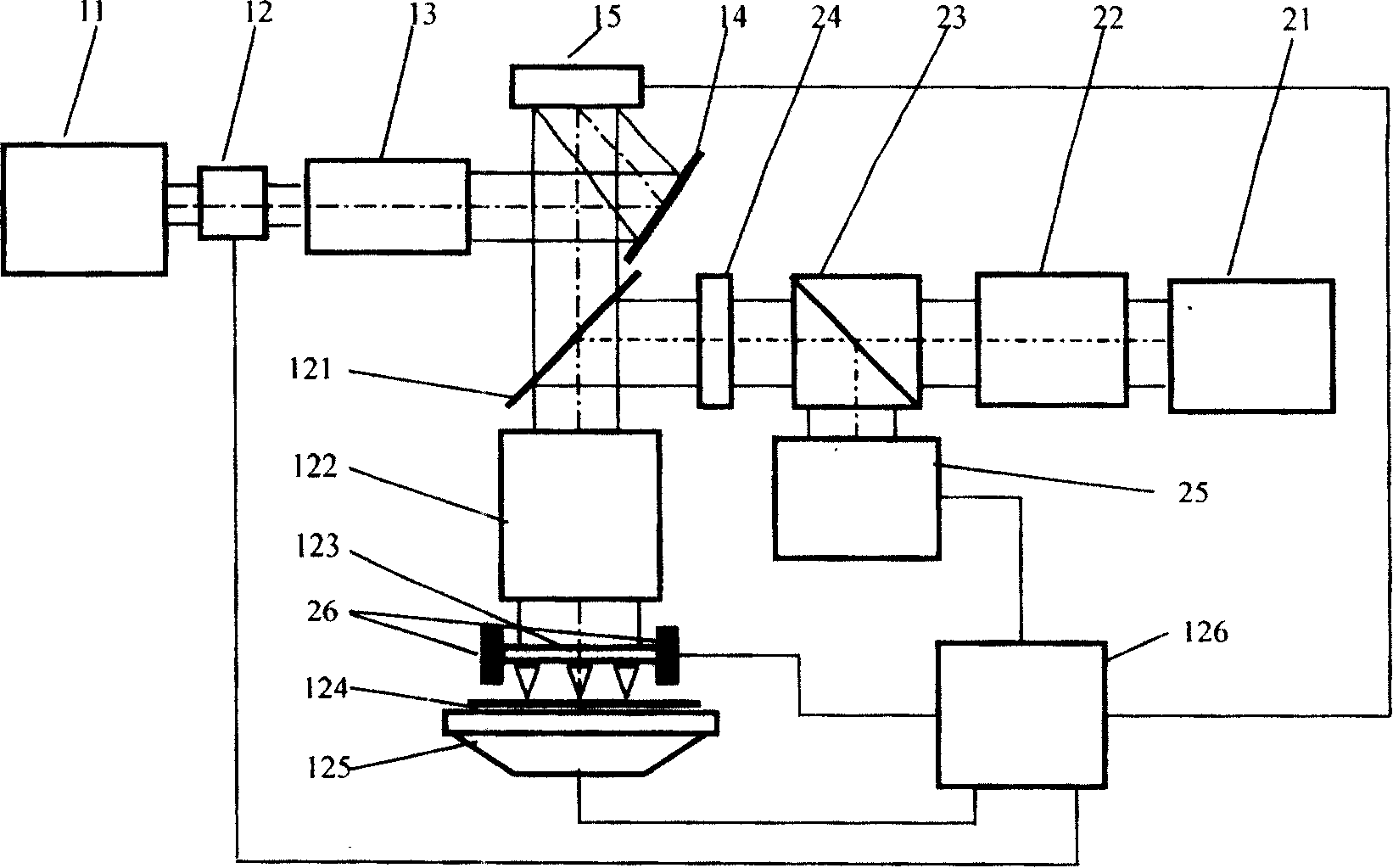 Direct write-in method and apparatus of parallel laser based on harmonic resonance method