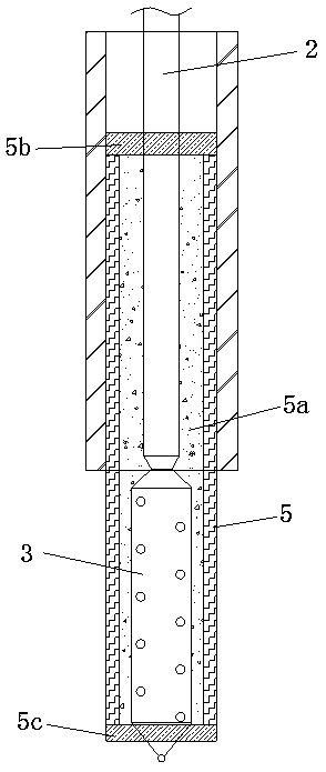 High-pressure grouting device for deepwater karst fissure development geology and construction method