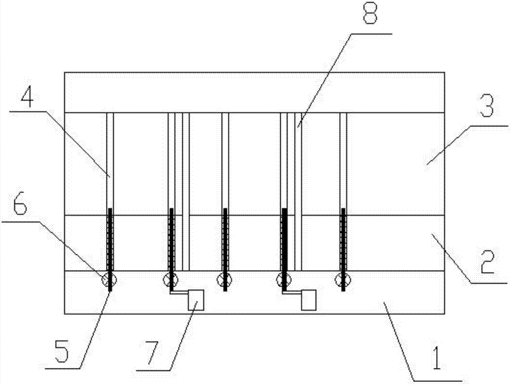 A method of piercing the bed of soft coal seam to increase permeability by punching and punching