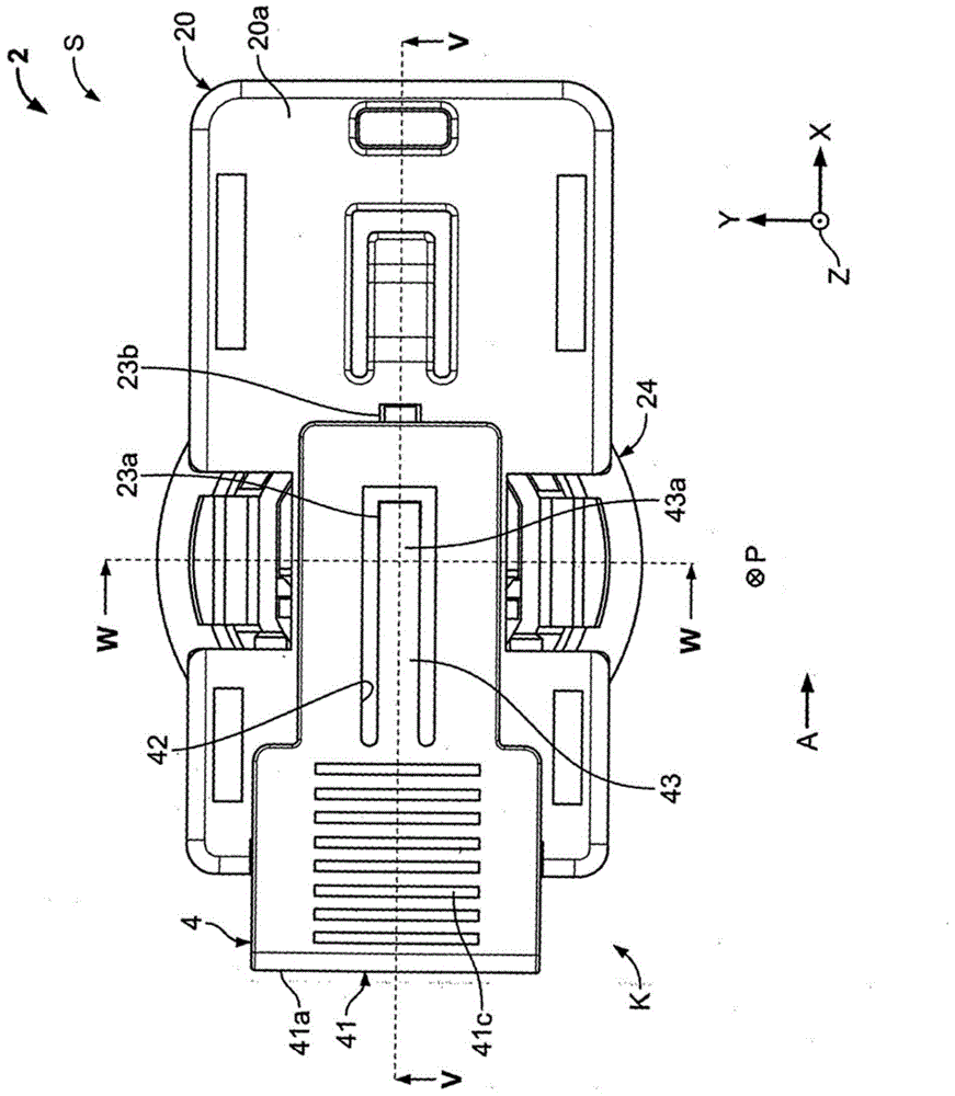 Electrical connector and assembly therewith having a spring-apart function