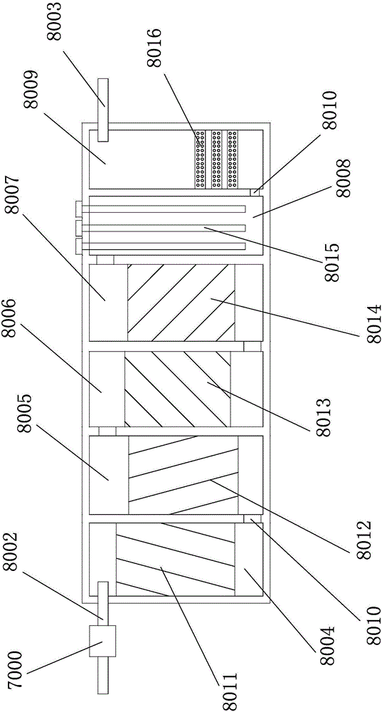 Fresh water circulating pond water aquatic product breeding device in shape of Chinese character hui