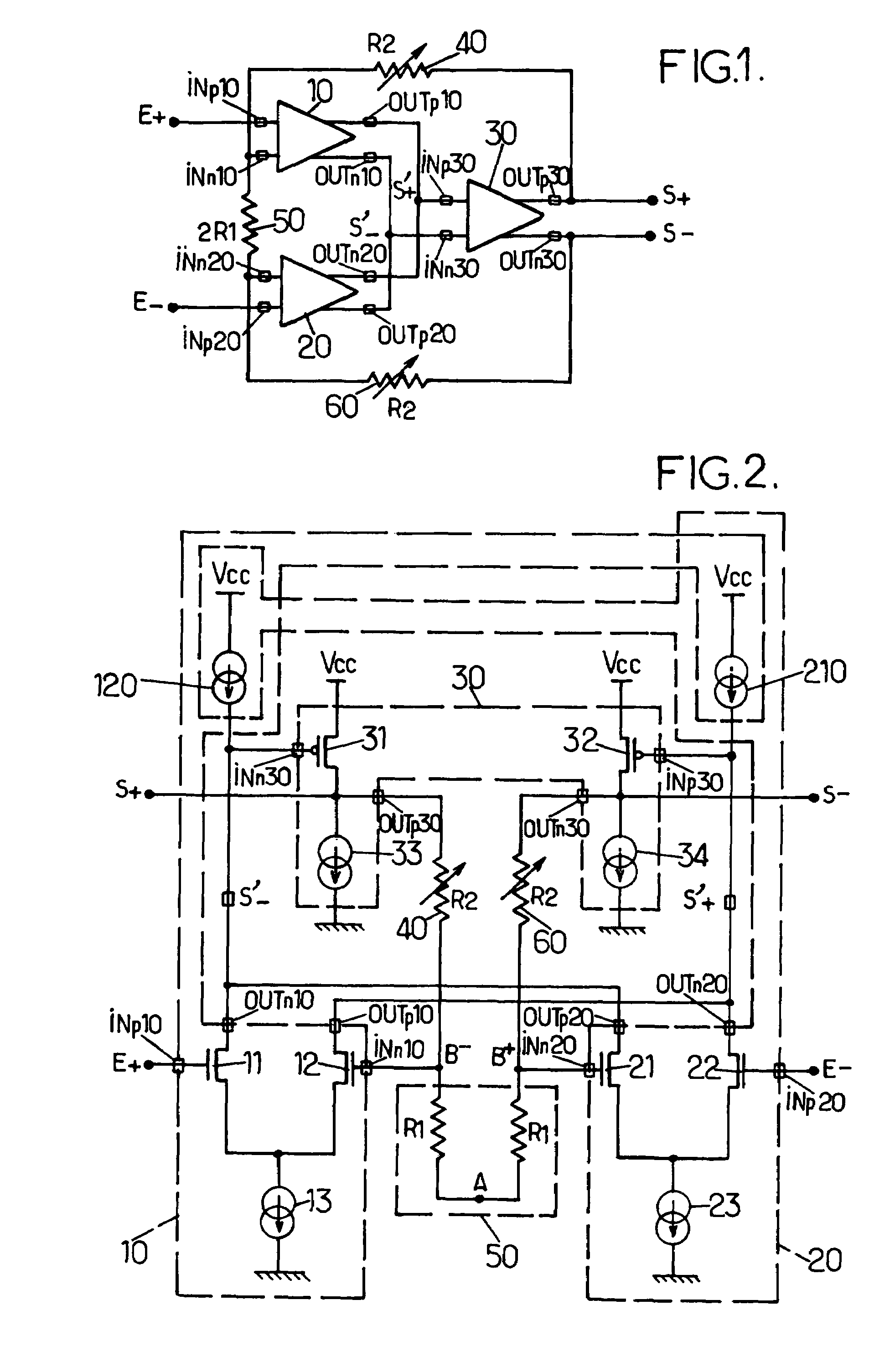 Variable-gain differential amplifier