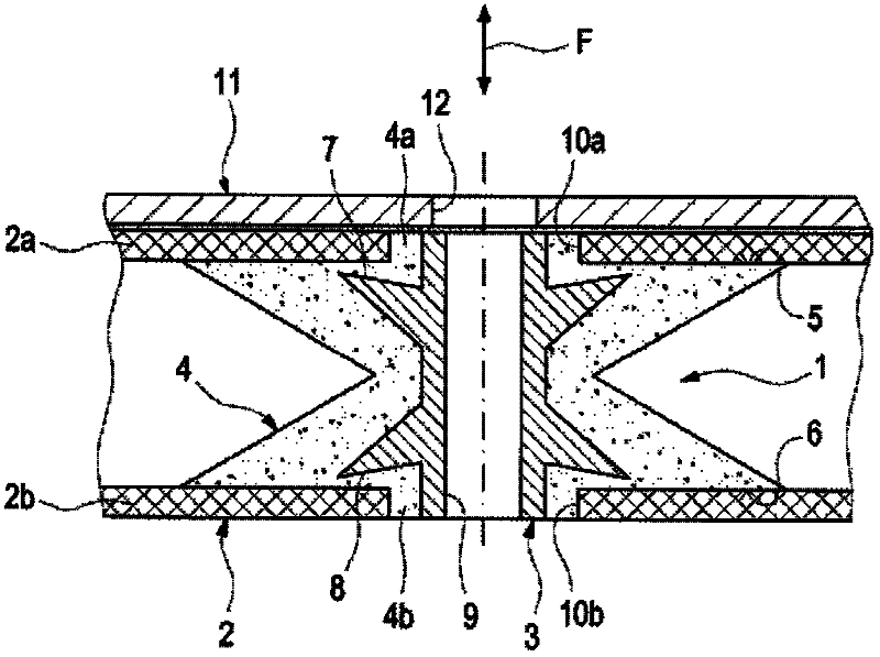 Force application element for fixing in or on fiber-plastic composite component