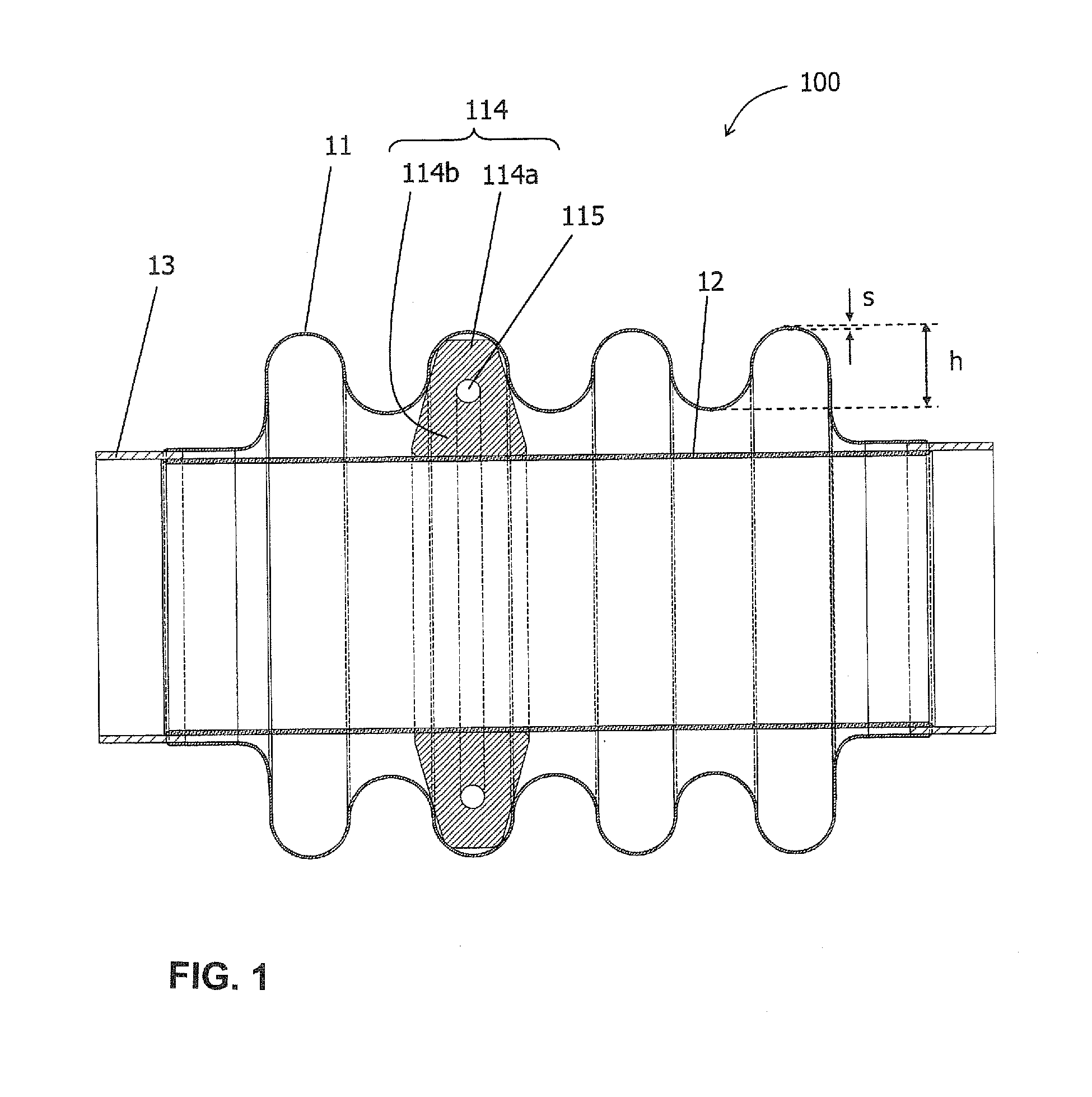 Damping element for decoupling elements, in particular for membrane bellows