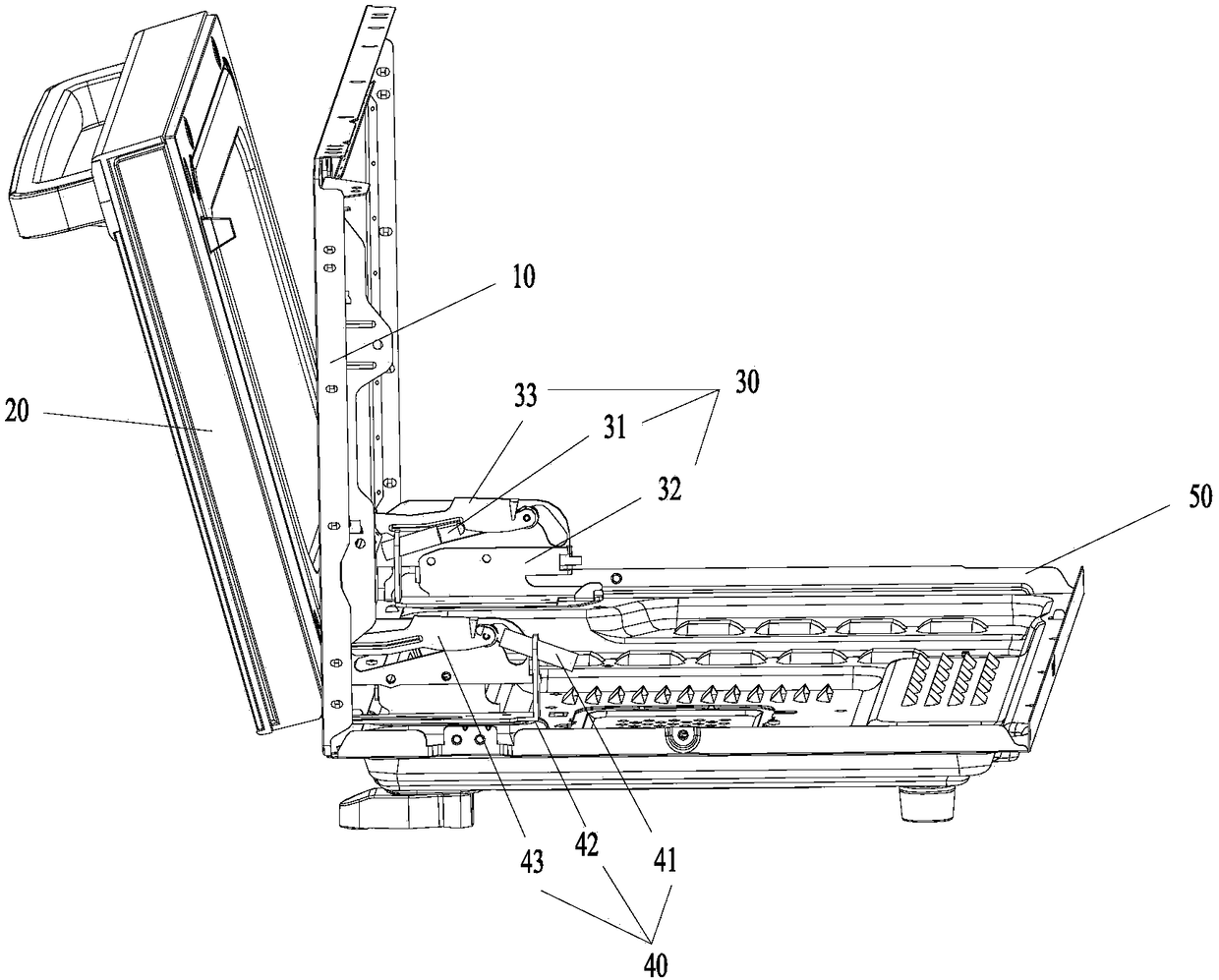 Drop-Down Door Mounting Structures and Cooking Appliances