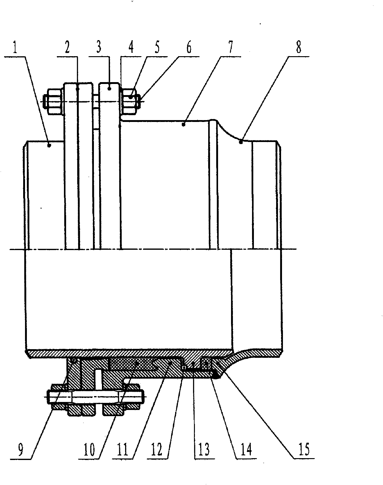 Novel double-gland high-pressure pipeline displacement compensator
