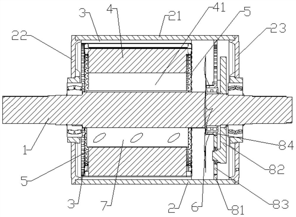 Internal drive type electromagnetic roller and electromagnetic roller heat dissipation method