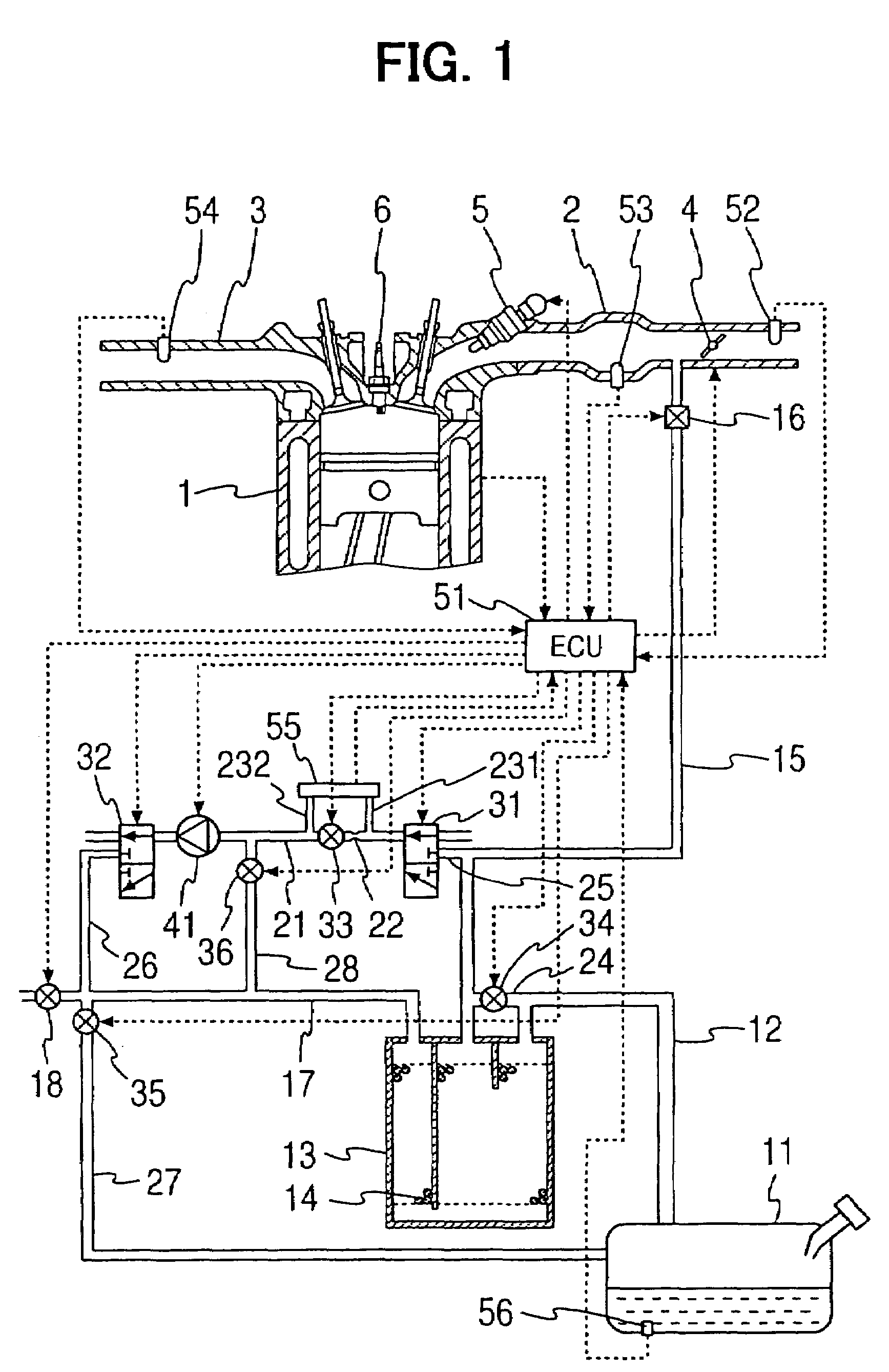 Fuel nature measuring device of internal combustion engine and internal combustion engine having the same