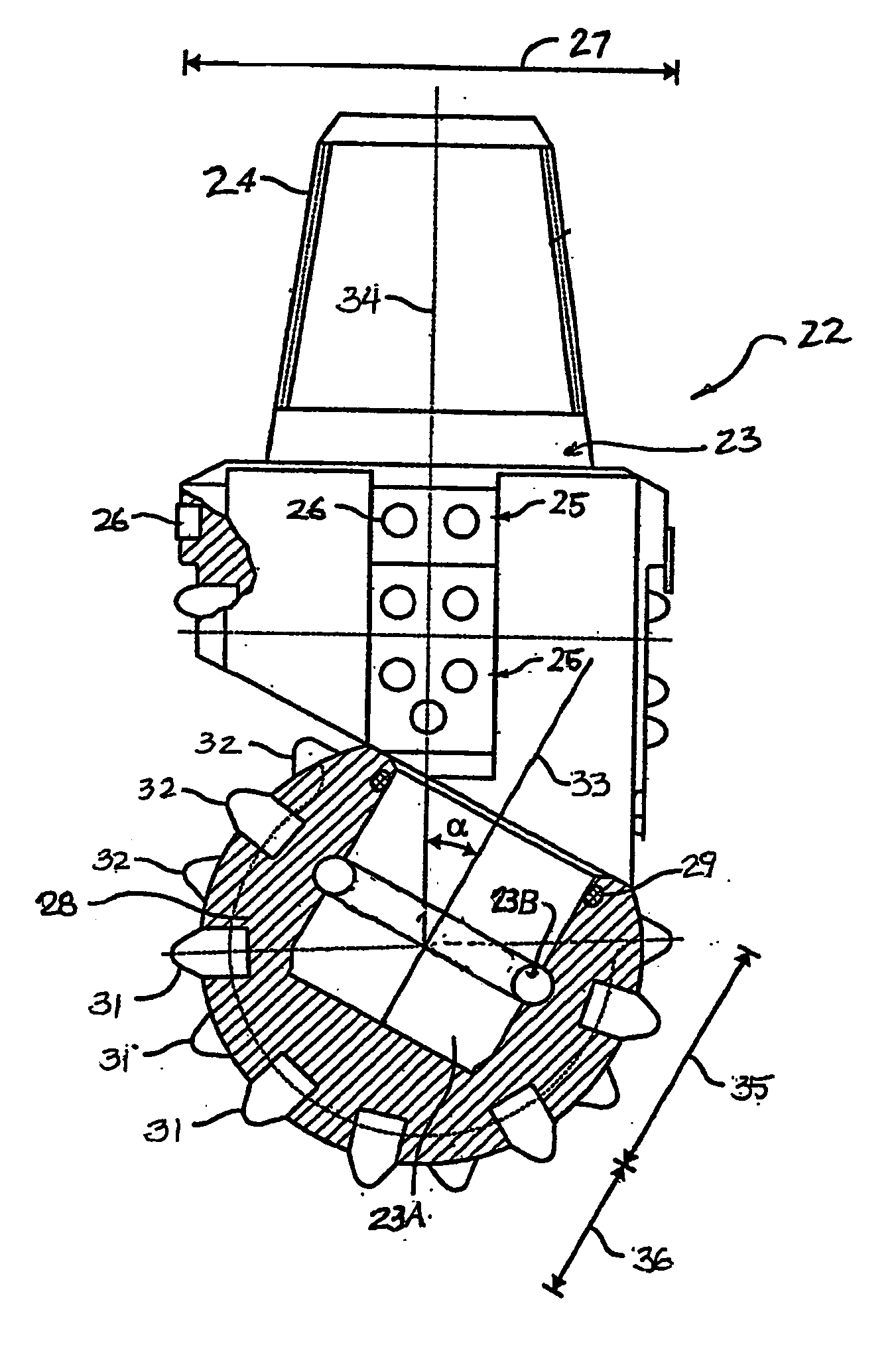 Cutting structure for single roller cone drill bit