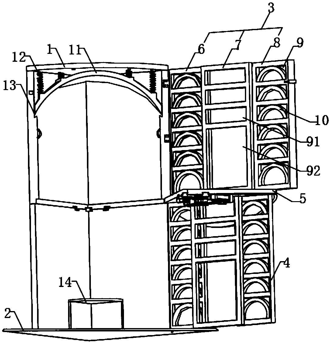Double-layer rotatable indoor safety angle