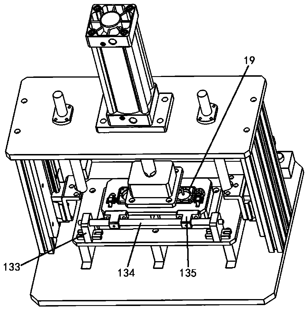 A ring fastener pressing device