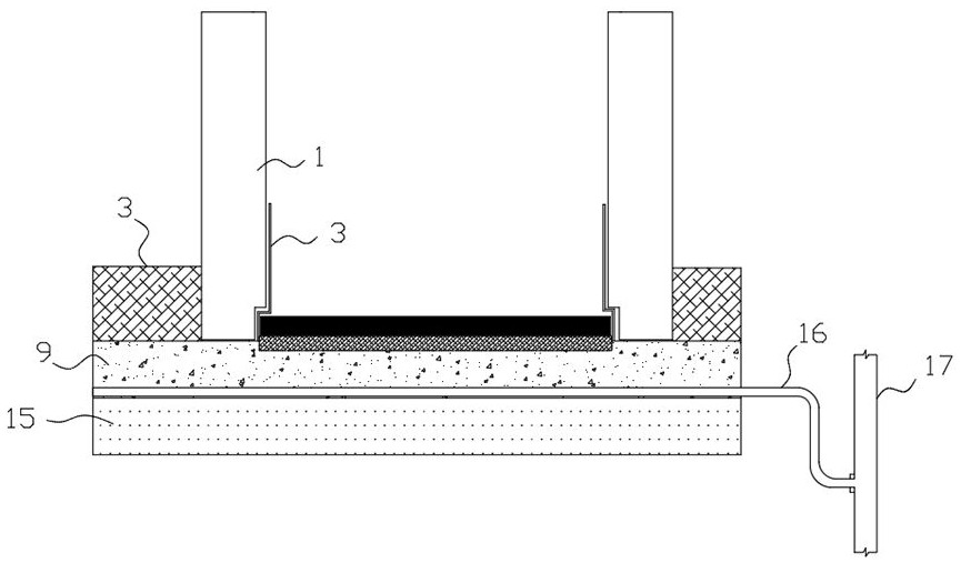 Kitchen and bath door opening ground waterproof and moistureproof system