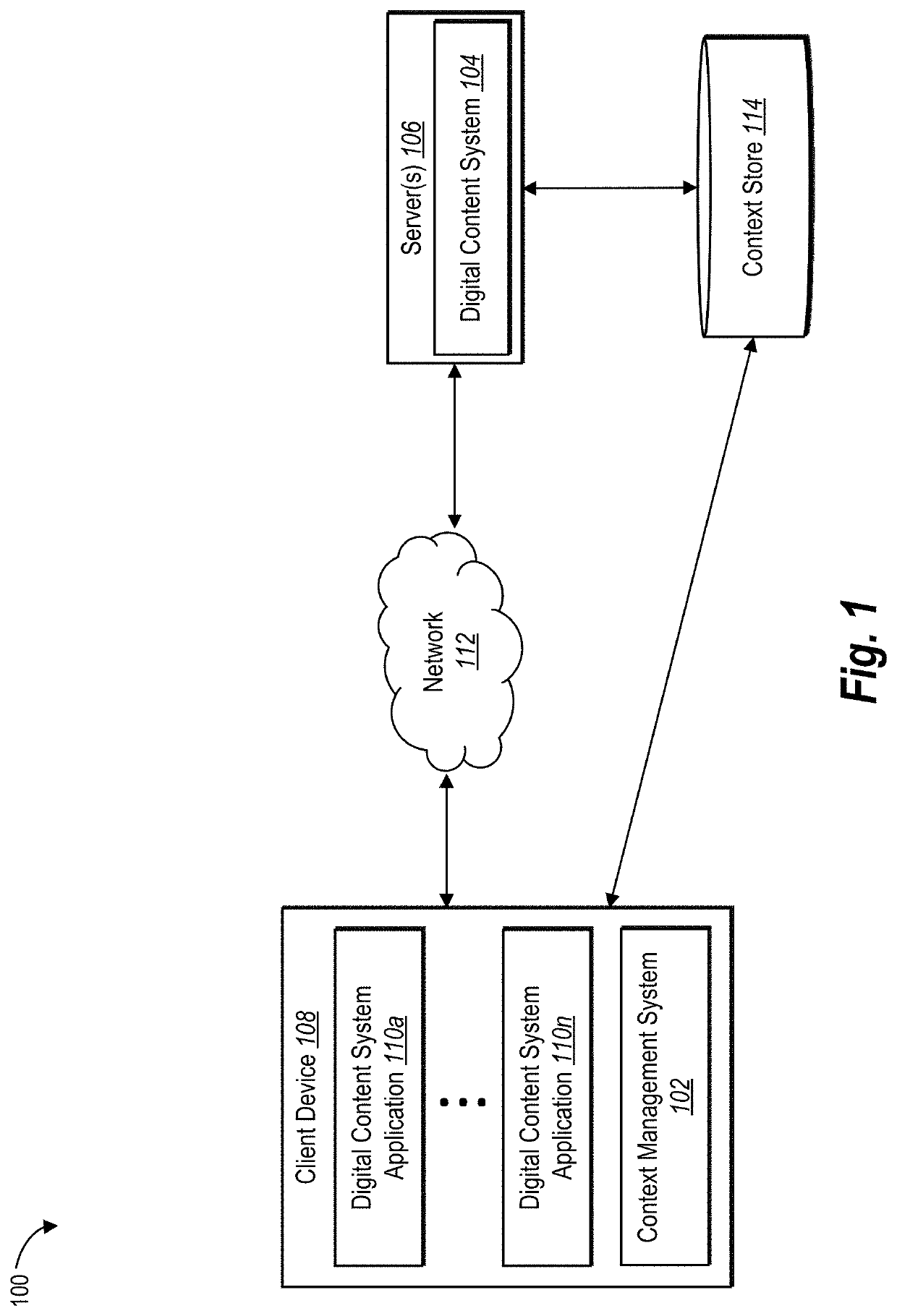 Intelligently sensing digital user context to generate recommendations across client device applications