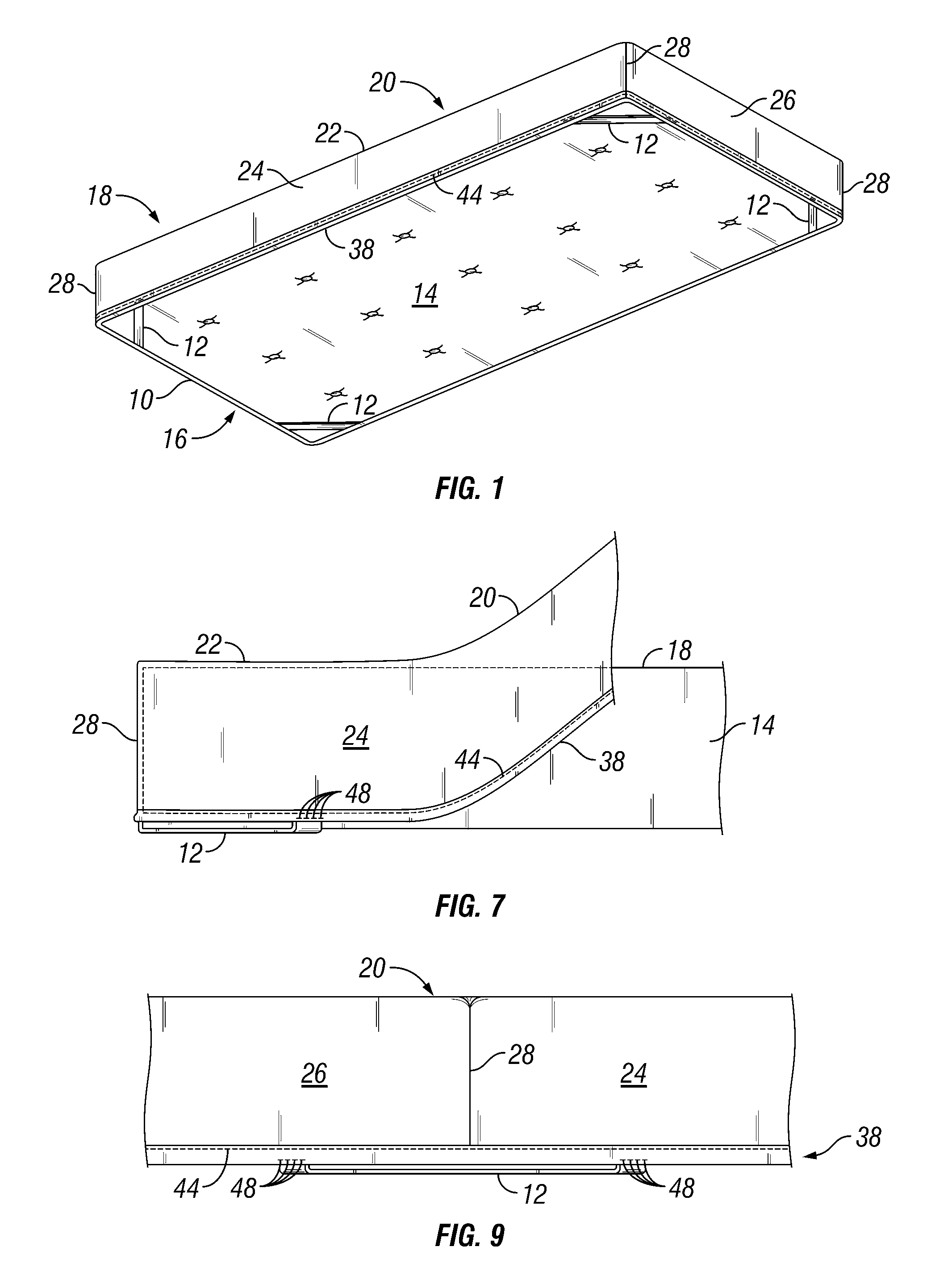 Fitted covering having diagonal elastic bands