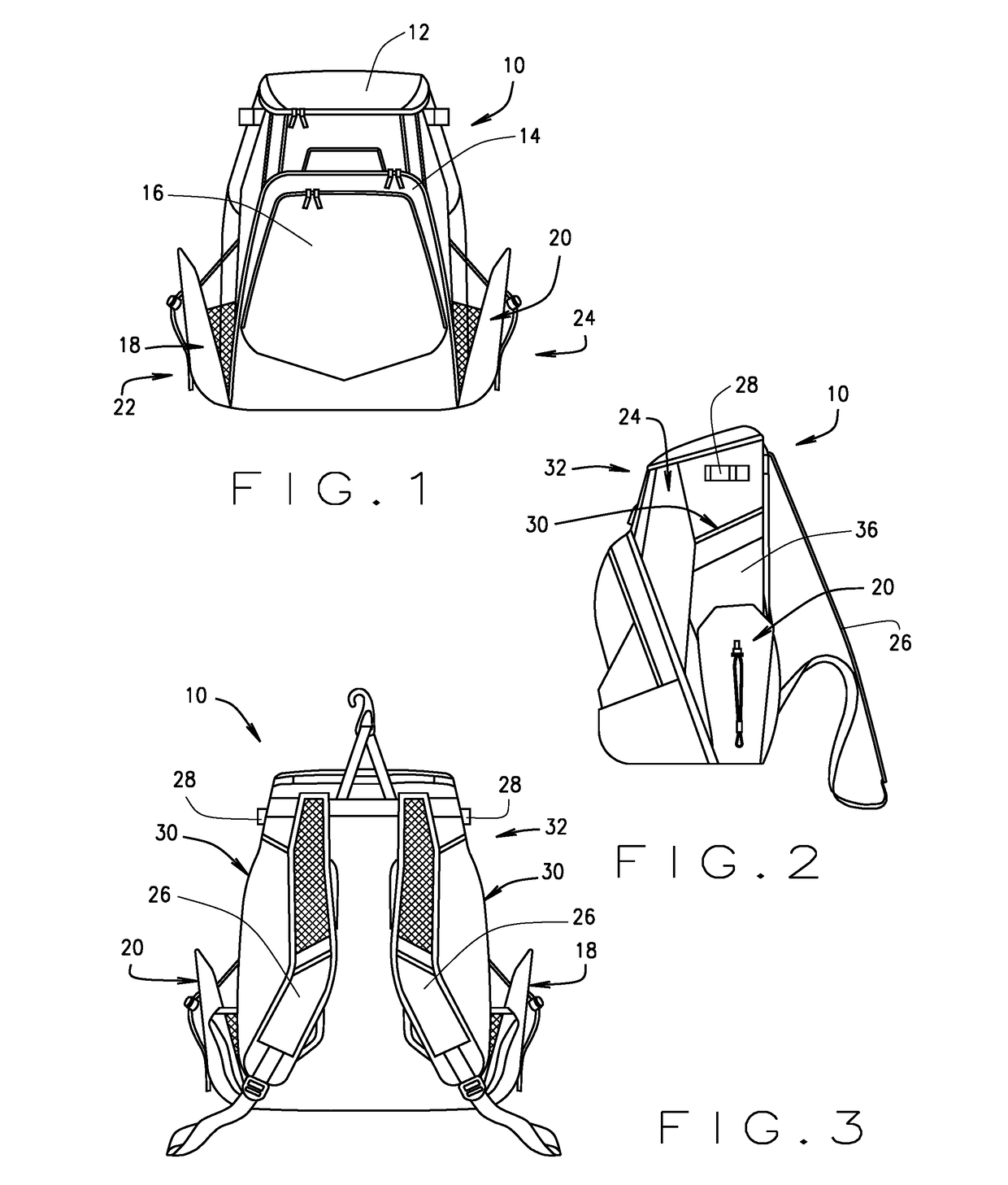 Bag with shoe pockets