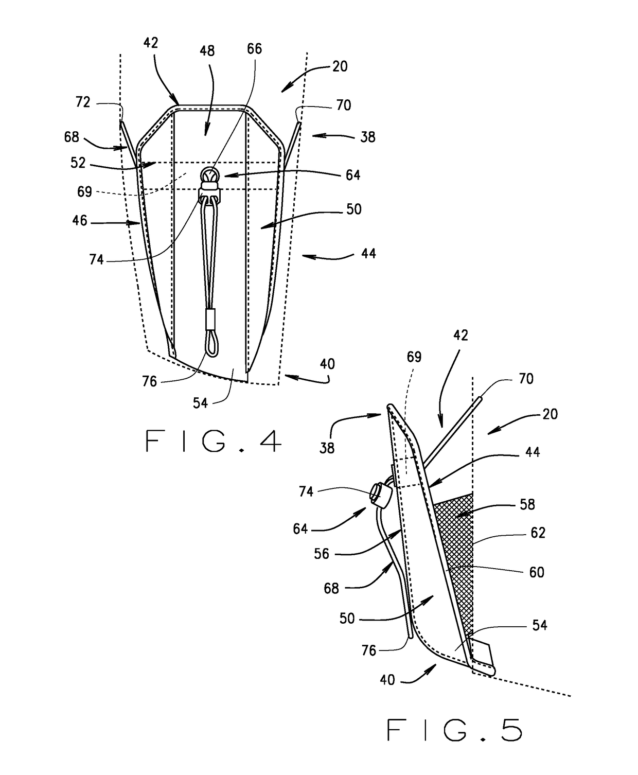 Bag with shoe pockets