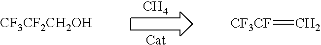 Catalytic conversion of hydrofluoroalkanol to hydrofluoroalkene