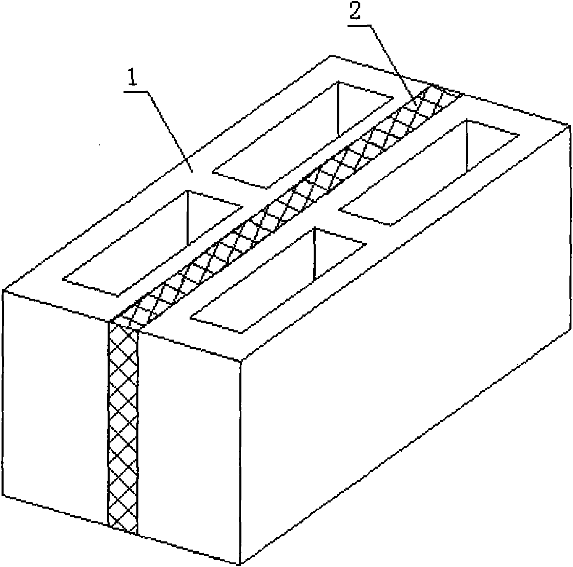Sandwiched mortar heat-insulating/warm-keeping block, preparation and application thereof