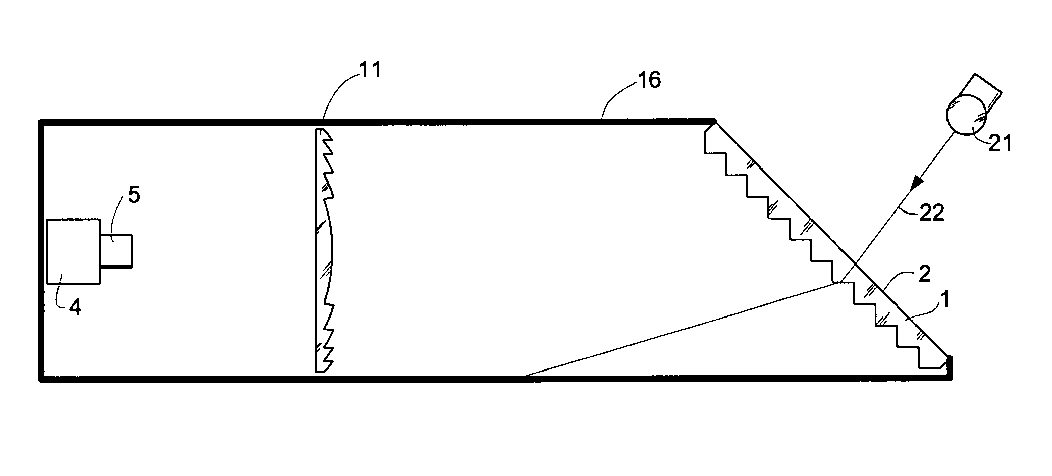 Low-cost graphic input device with uniform sensitivity and no keystone distortion