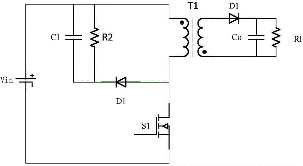 Flyback converter leakage inductor absorption and feedback circuit