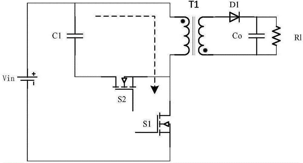 Flyback converter leakage inductor absorption and feedback circuit