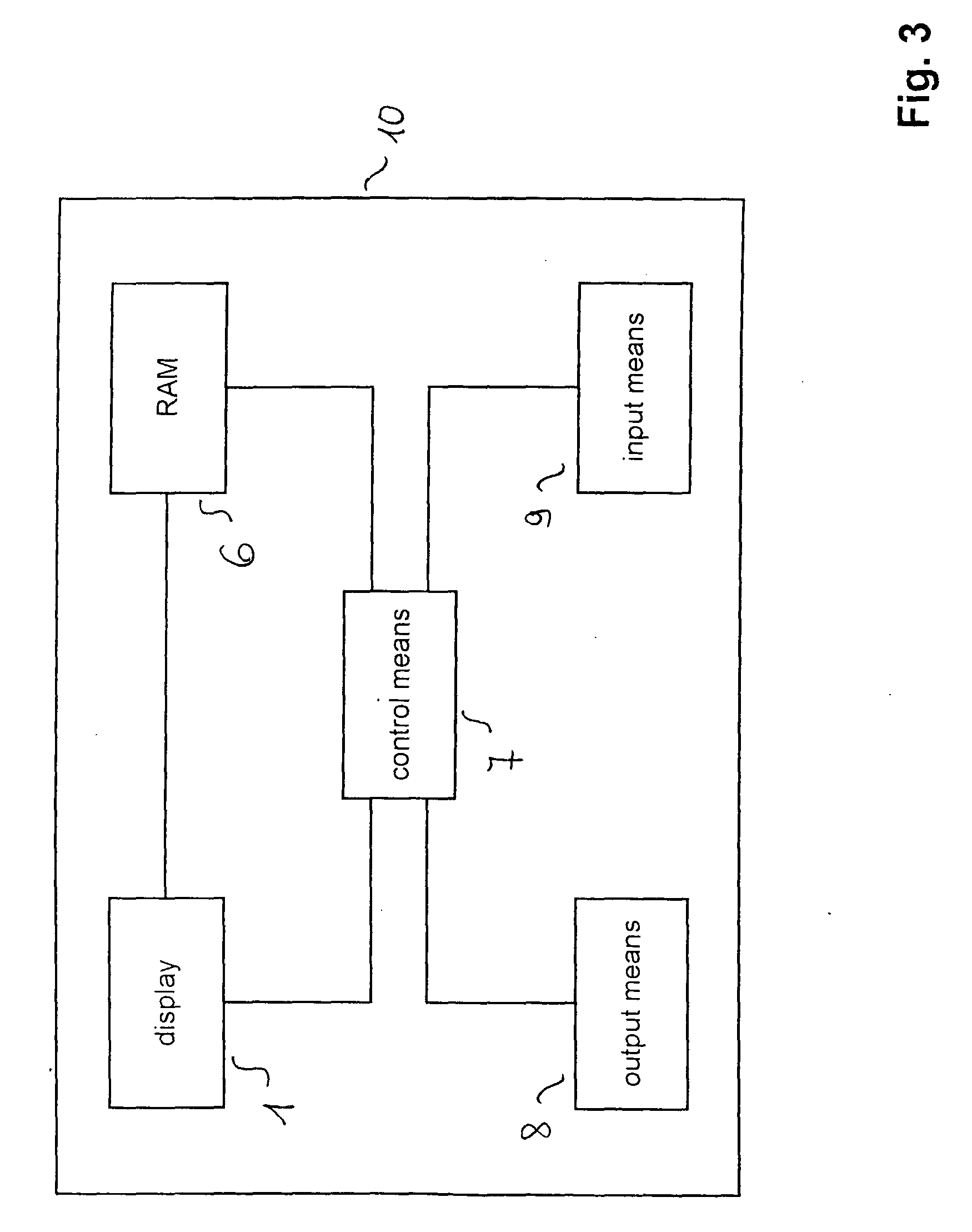 Display for a mobile terminal for wireless communication