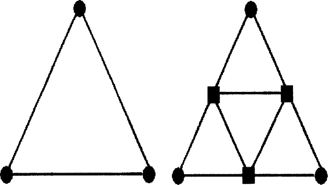 Geometric data subdivision method based on triangle interpolation surface subdivision