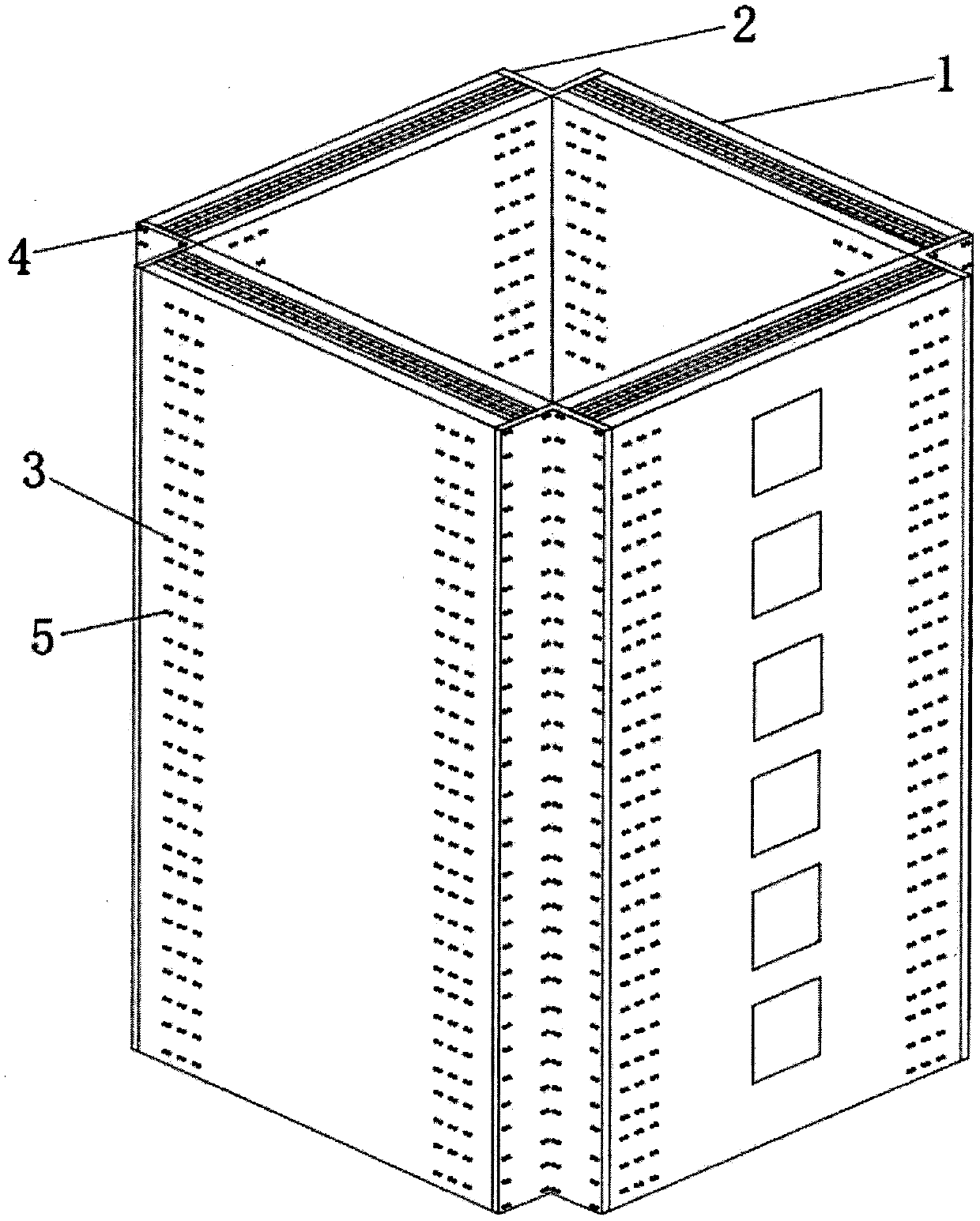 Prefabricated type cross laminated timber concrete multiple-layer core cylinder structure