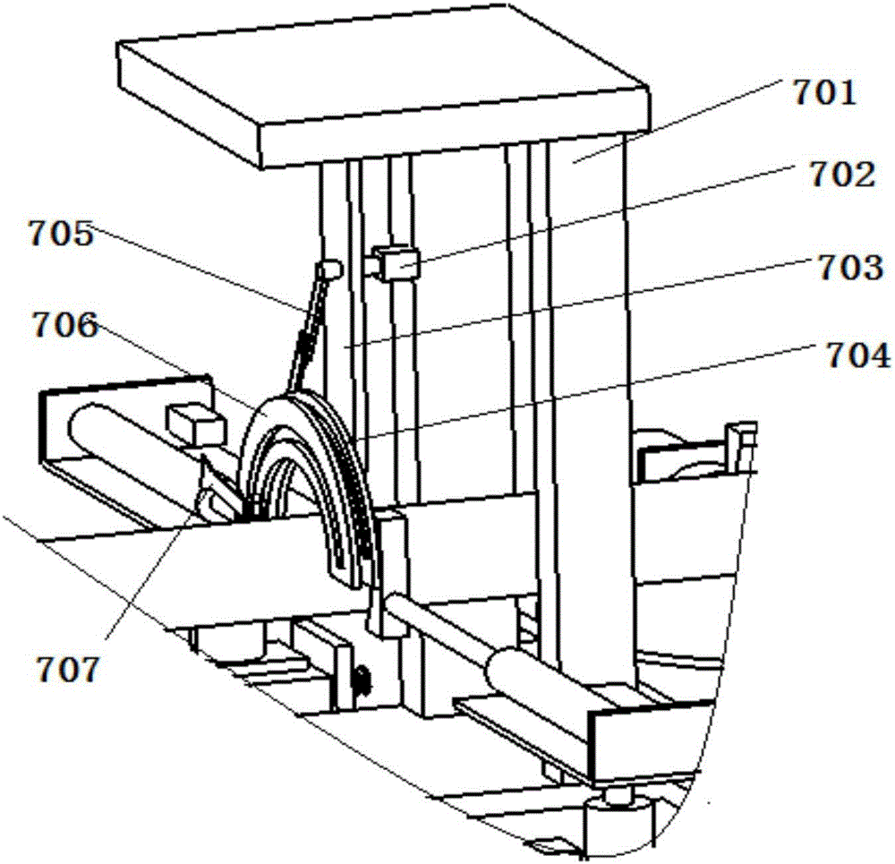 Cutting mechanism of cutting device for batch production of equal-length glass tubes
