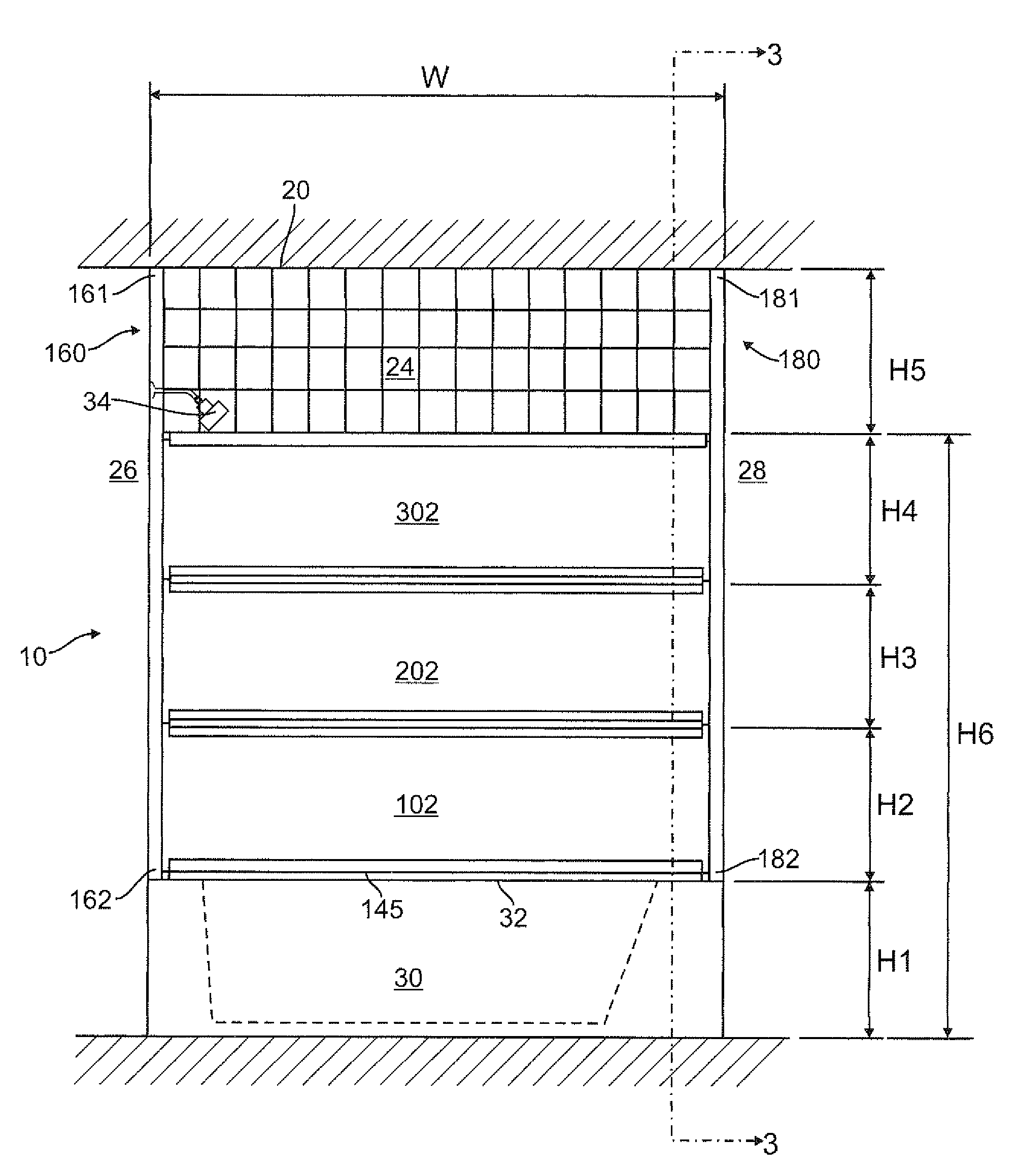 Vertically sliding enclosure containing three-slidable glass panel assemblies for bathtub/shower combinations