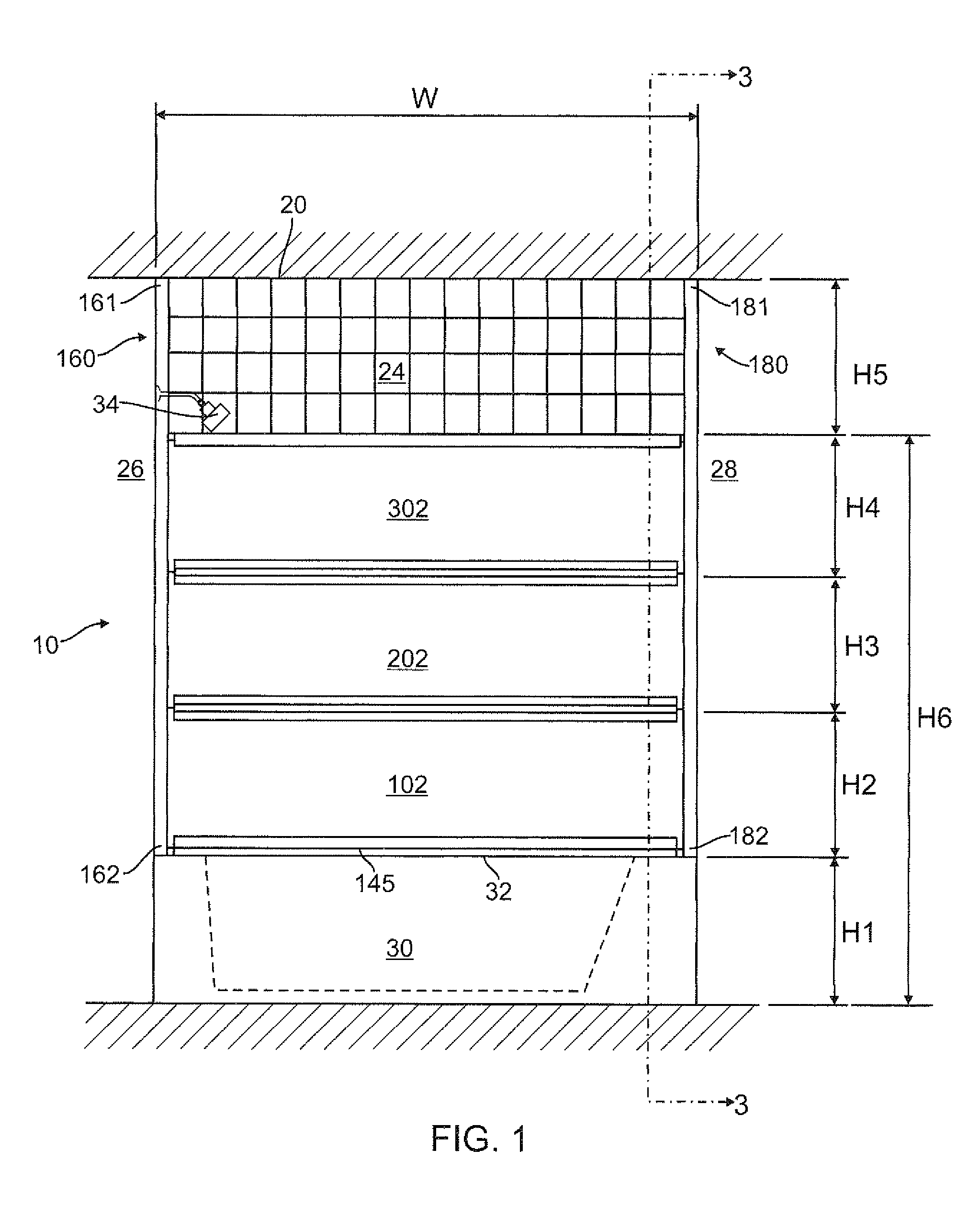 Vertically sliding enclosure containing three-slidable glass panel assemblies for bathtub/shower combinations