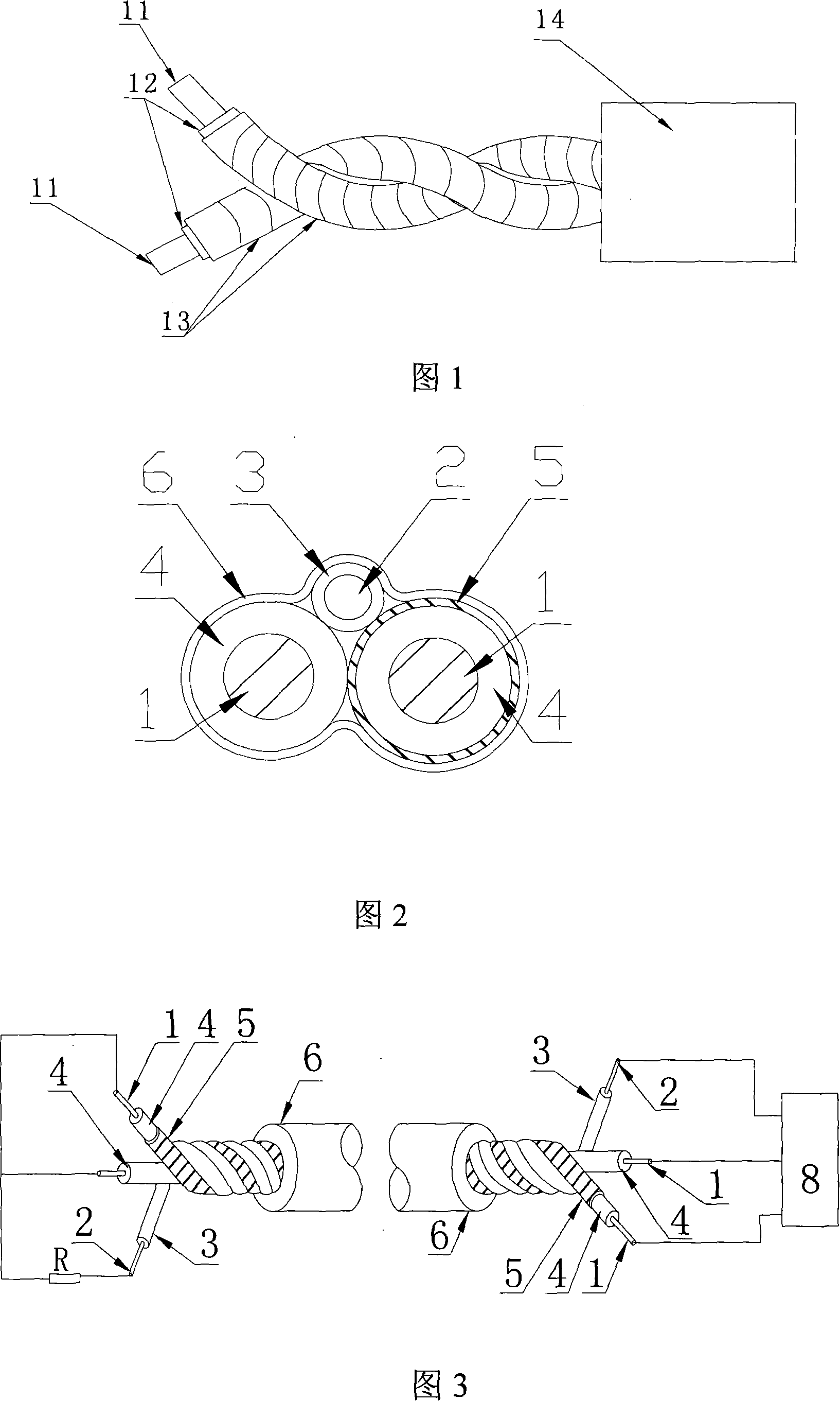 Double temperature alarming irrecoverable type line type temperature-sensing detector