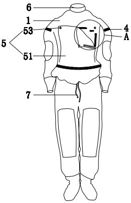Water area rescue dry-type rescue garment
