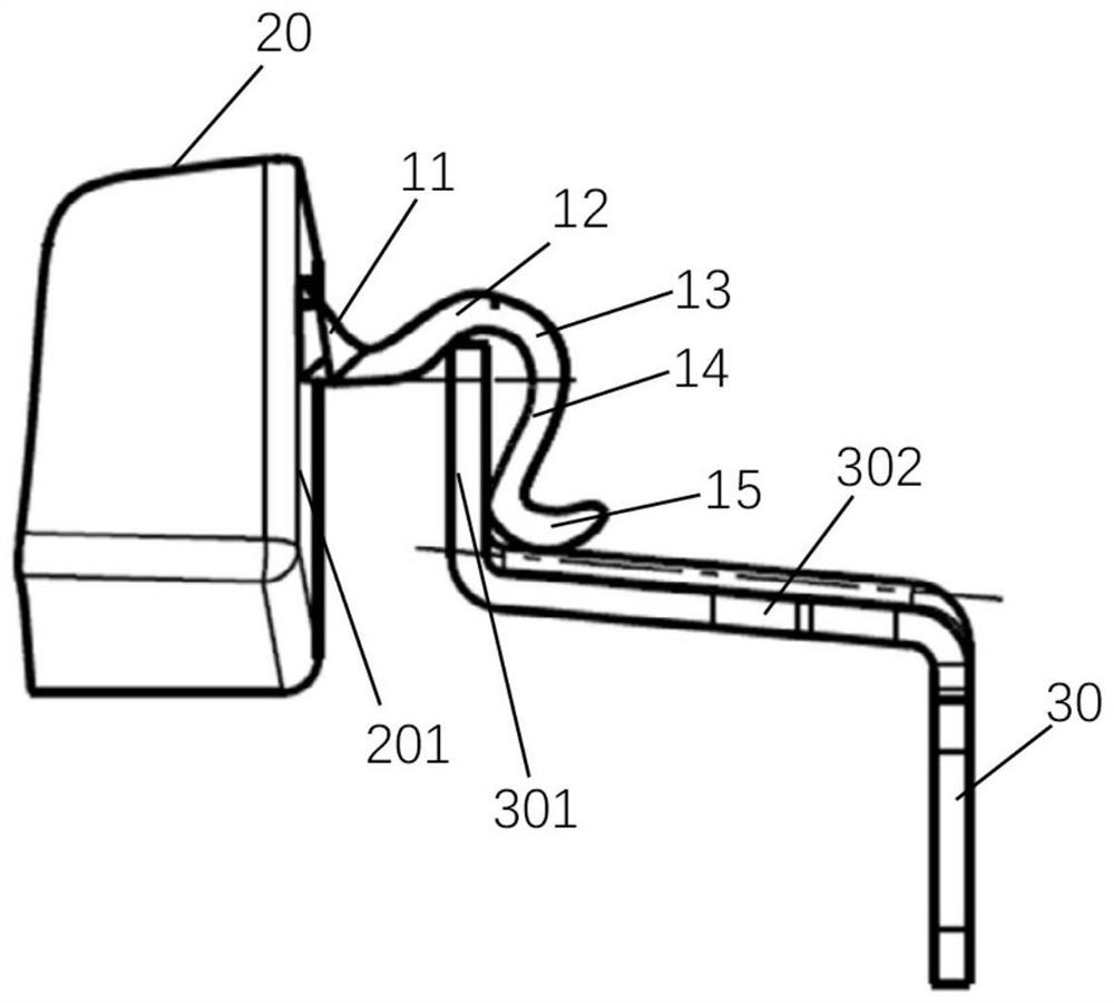 Hook type connecting part and vehicle seat