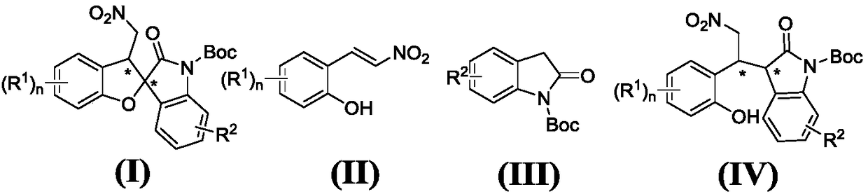 Asymmetric synthesis method of chiral benzofuran spirooxindole compound