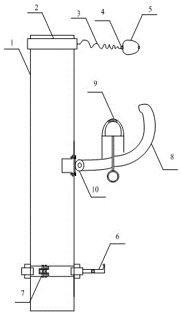 Distribution line climbing tool with improved structure