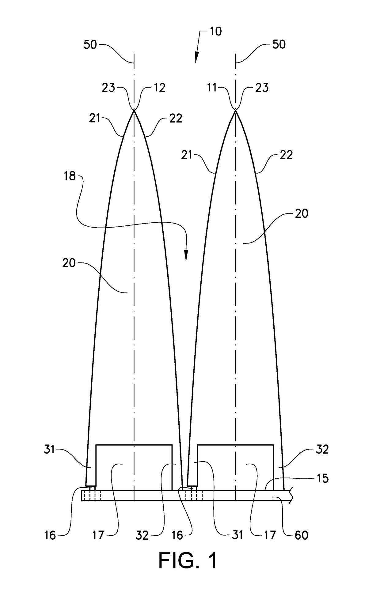 Surface mounted broadband element