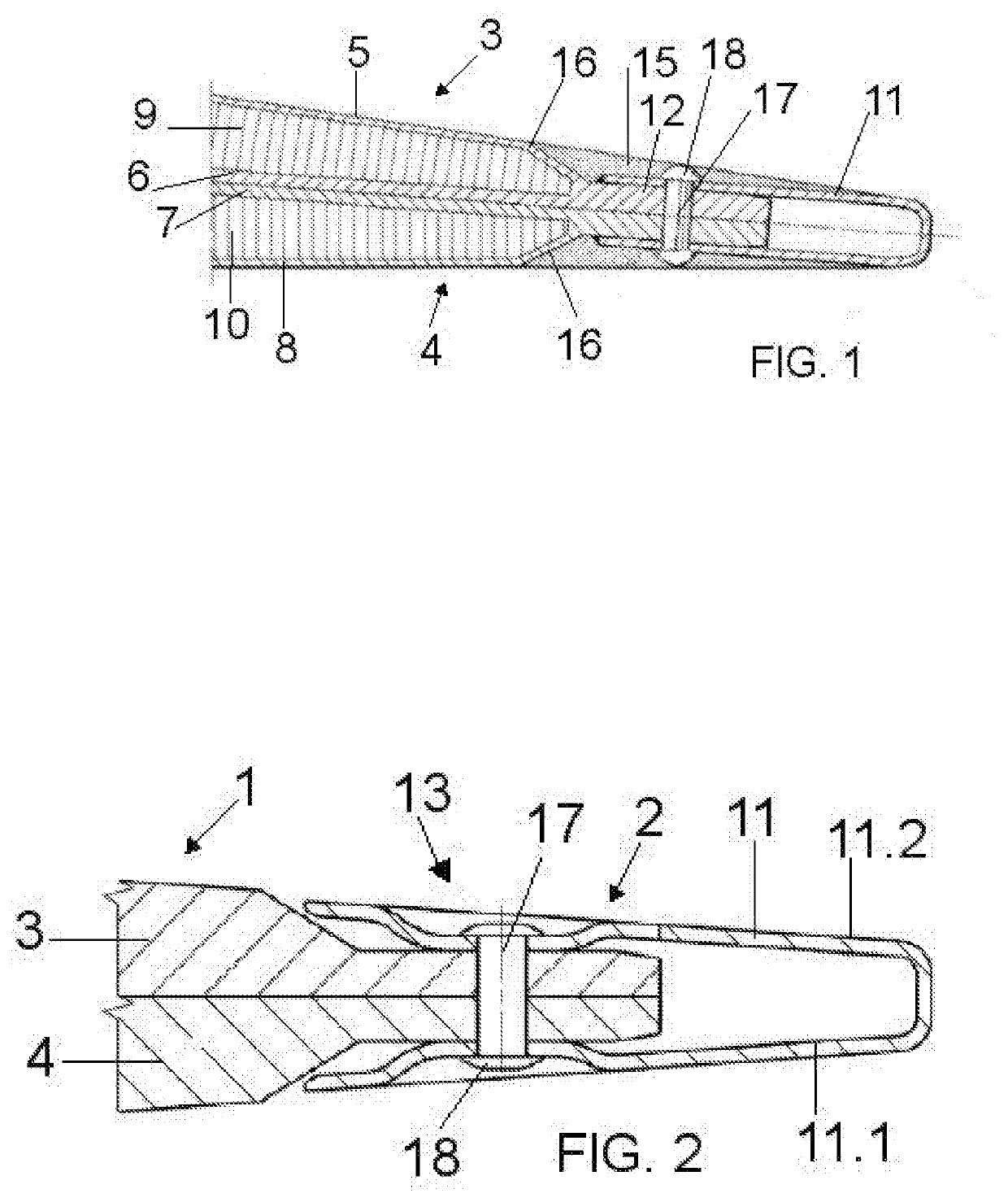 Flight control surface for an aircraft and method for  manufacturing said flight control surface
