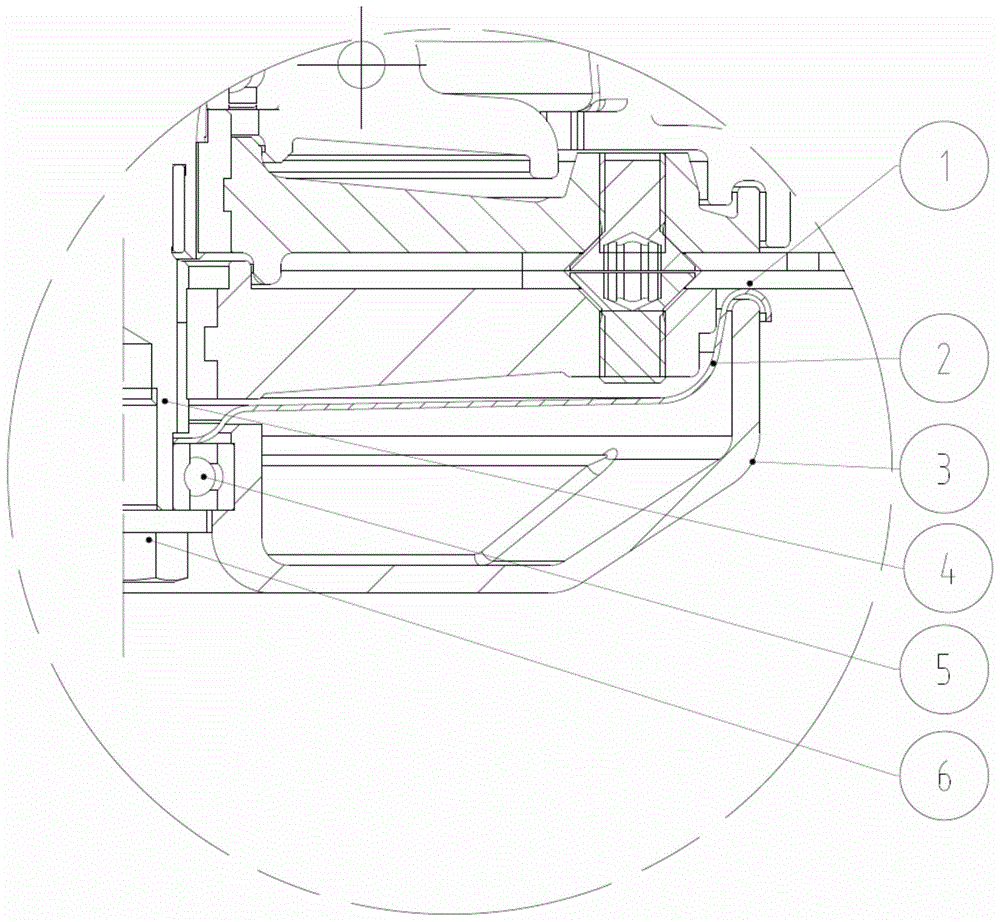 A bearing support structure applied to a double-blade bidirectional rotary lawn mower