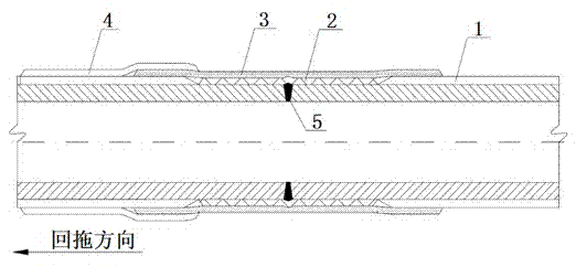 Joint coating method applicable to thickened erosion-resistant layers of directionally drilled and crossed pipelines