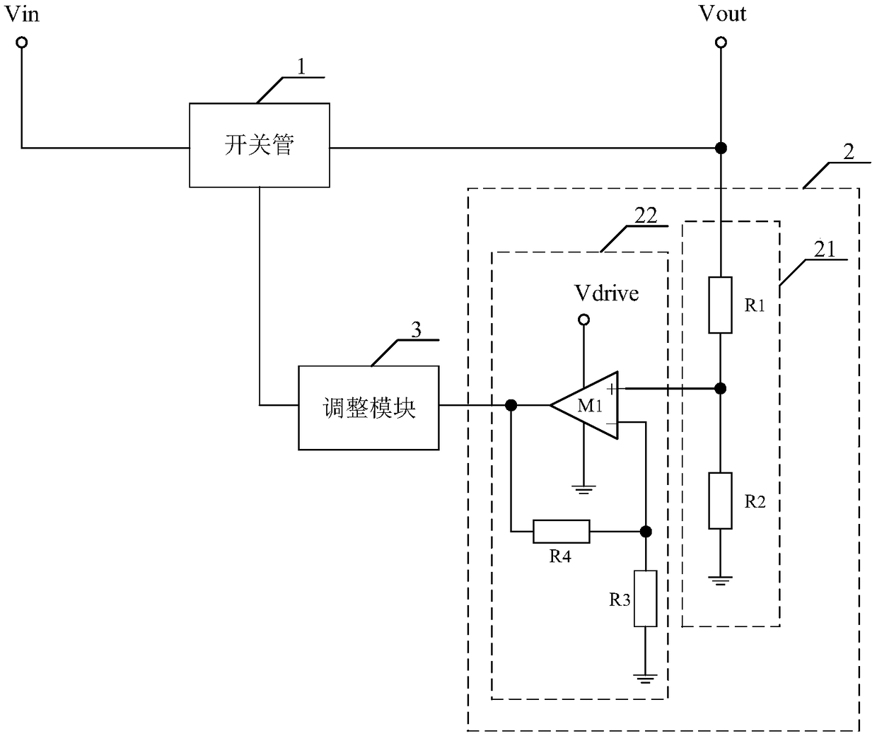 Voltage-reduction regulation circuit