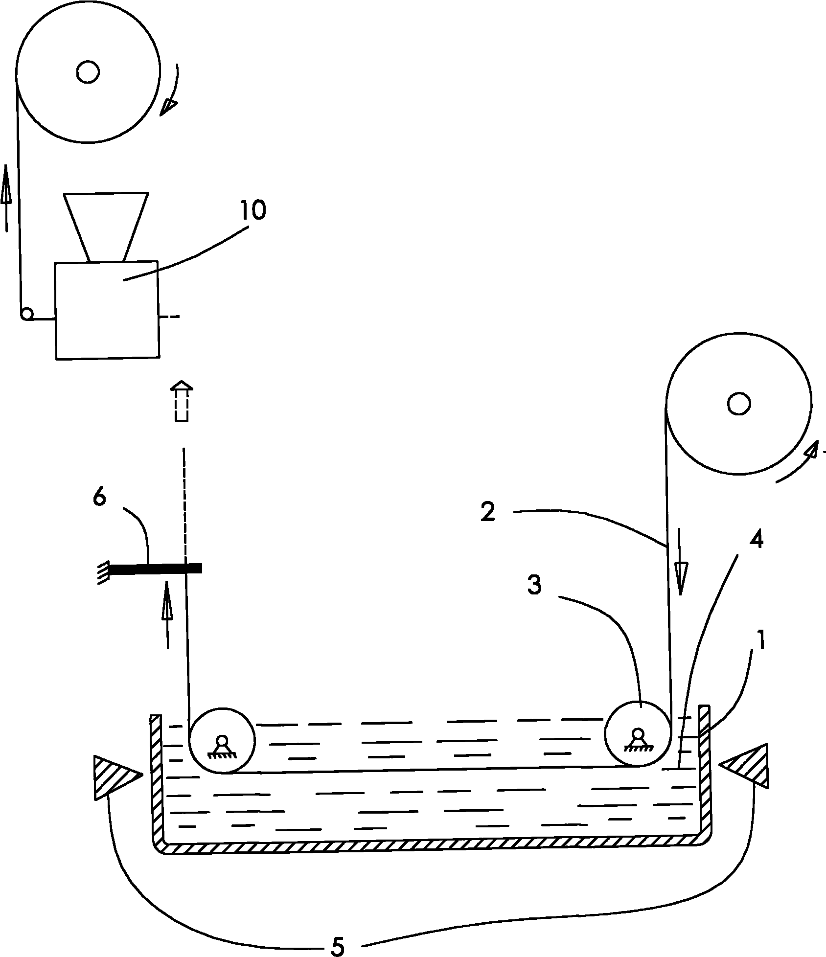Method for producing reinforced carbon nano pipeline adopting fiber yarns as carriers