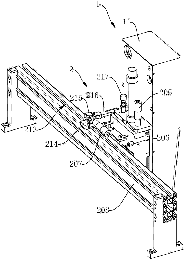 Jet printing mechanism nozzle adjusting device and adjusting system