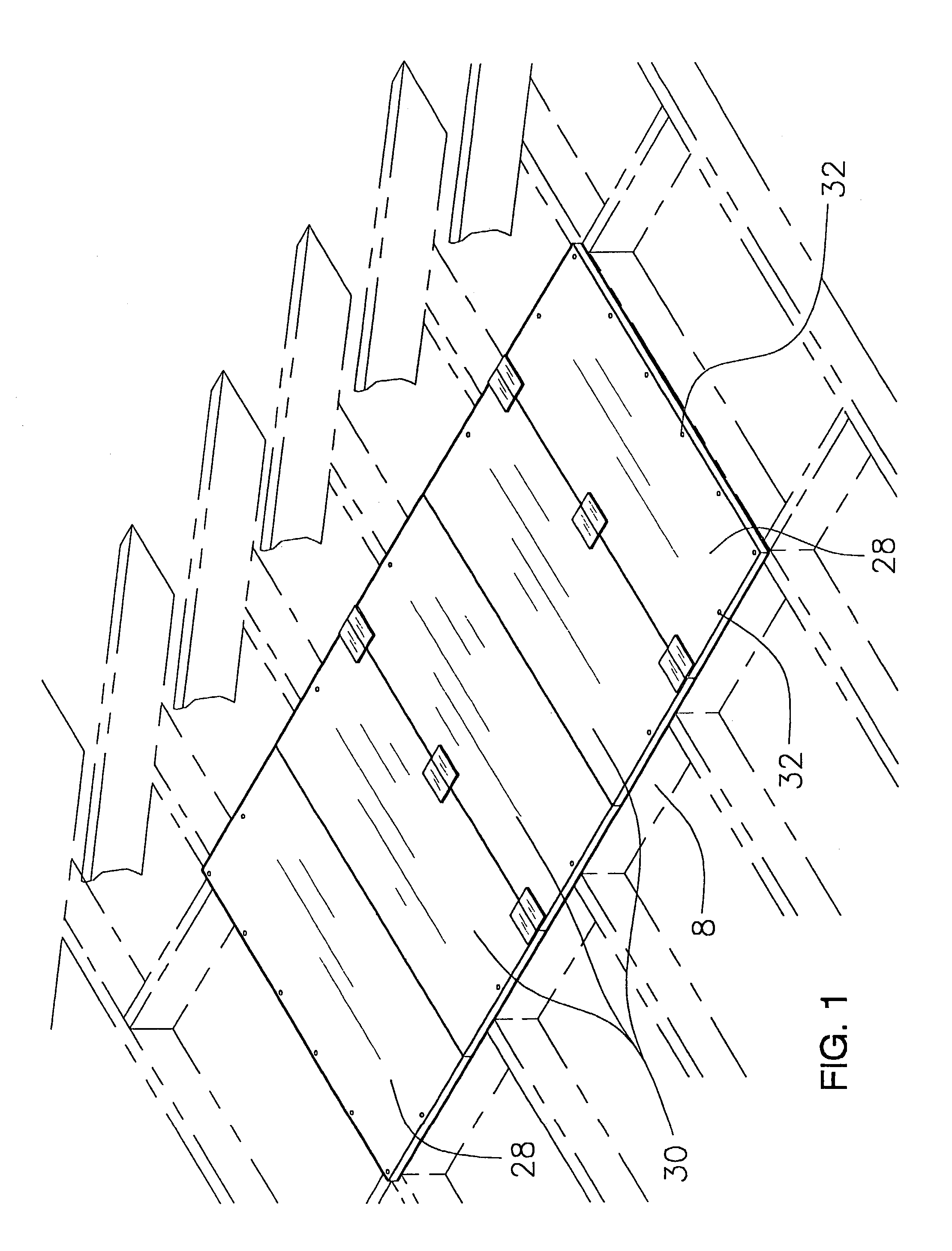 Flooring device for positioning on joists