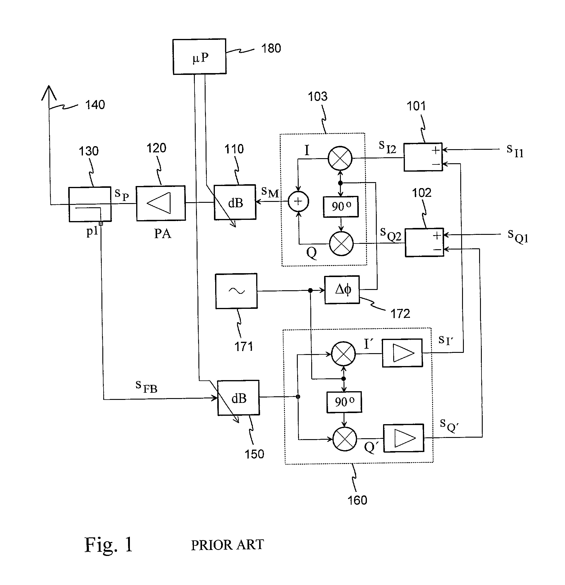Method for reducing interference in transmitter and transmitter