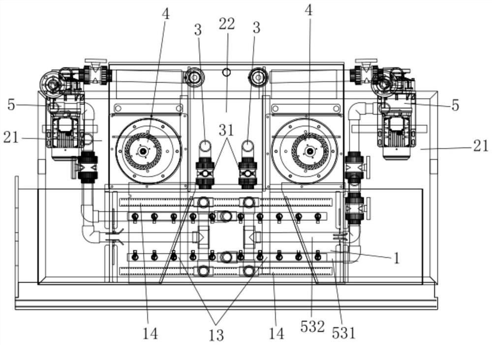 A reflux defoaming system for an electroplating process tank