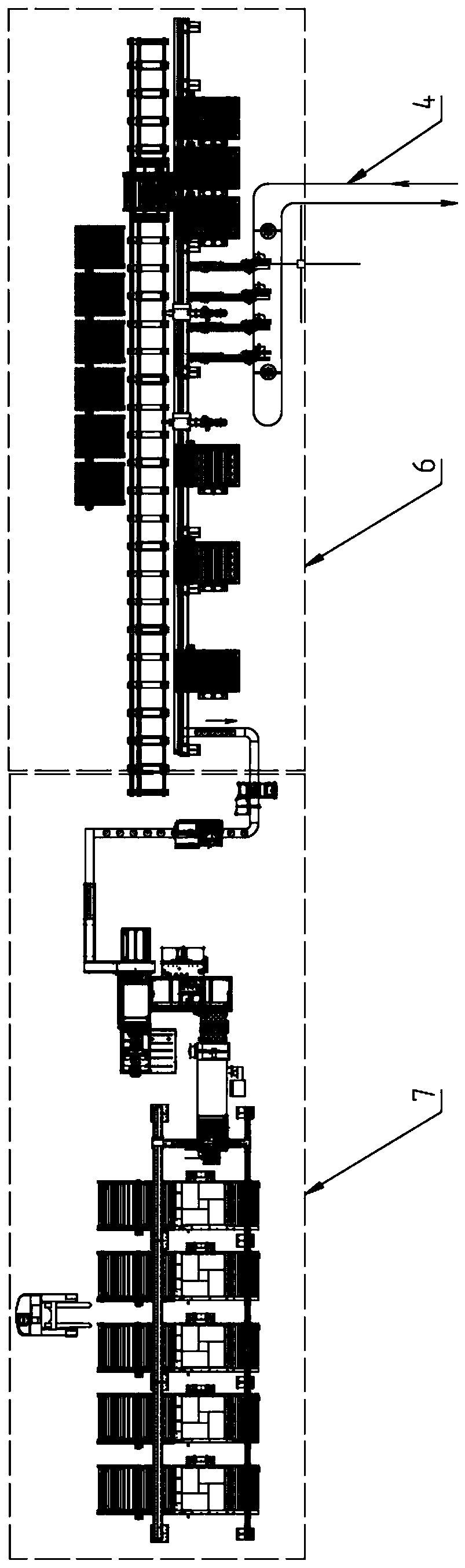 Intelligent spinning production line conveying device