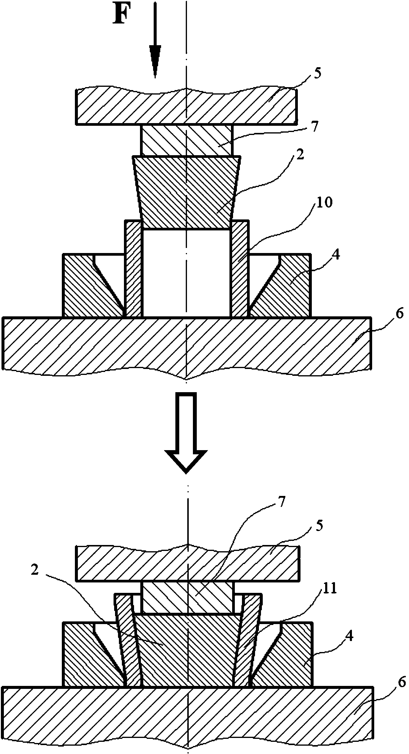 Preparing method of TC4 alloy large-scale special-shaped cross section annular blank