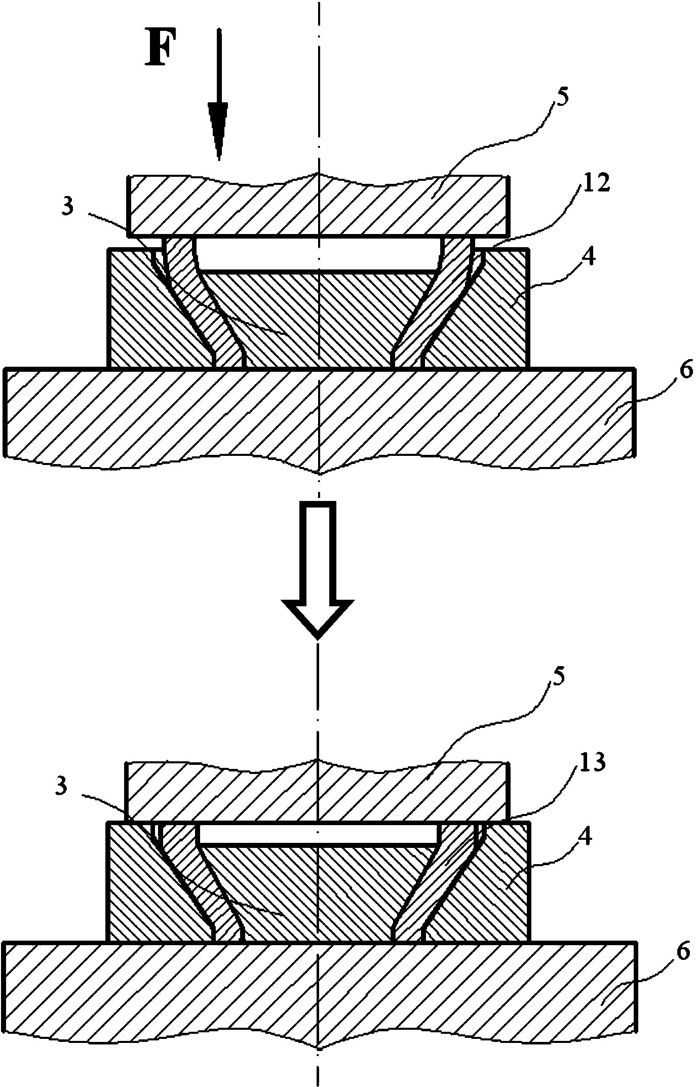 Preparing method of TC4 alloy large-scale special-shaped cross section annular blank